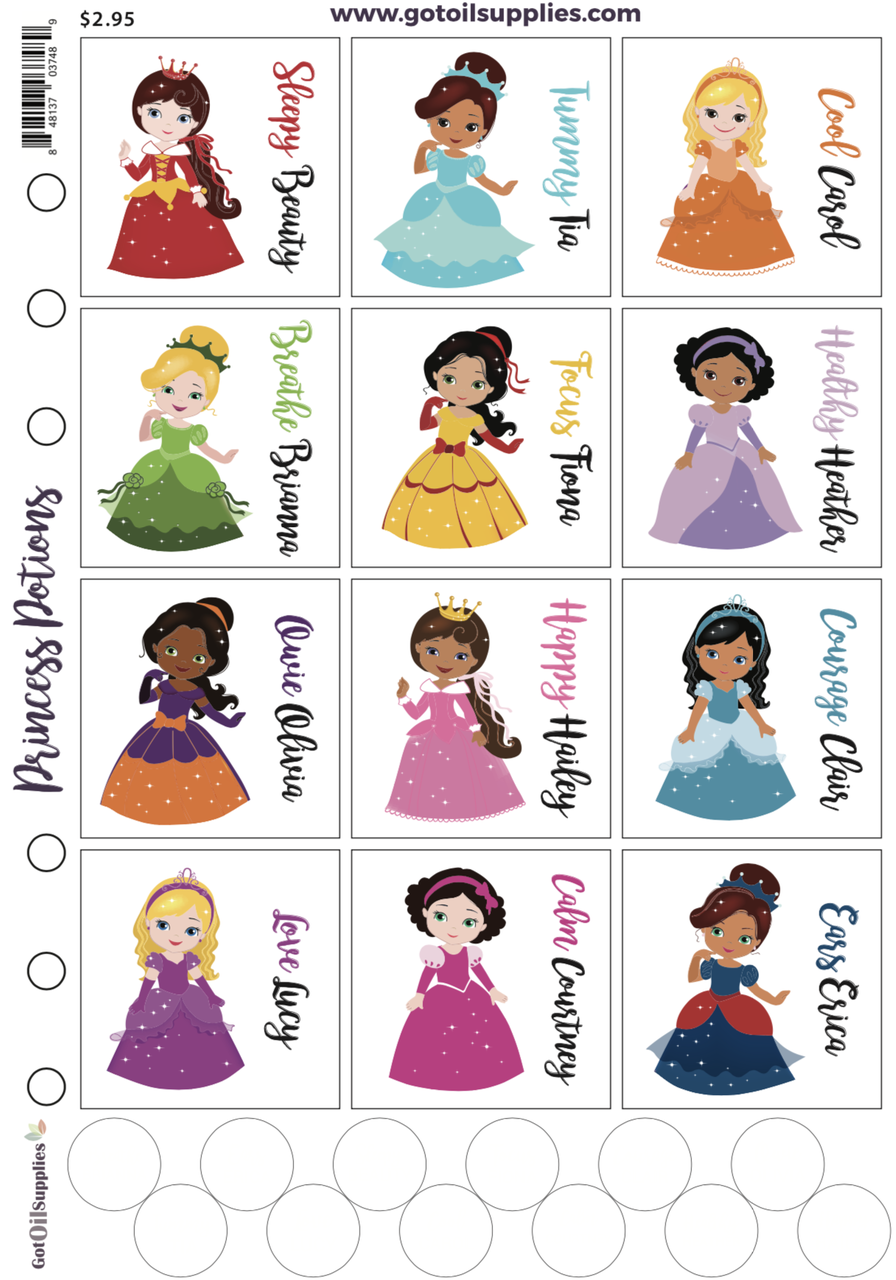 Princess Potion Labels – Got Oil Supplies